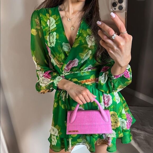 ZARA FLORAL PRINT DRESS Size XS - Picture 5 of 10